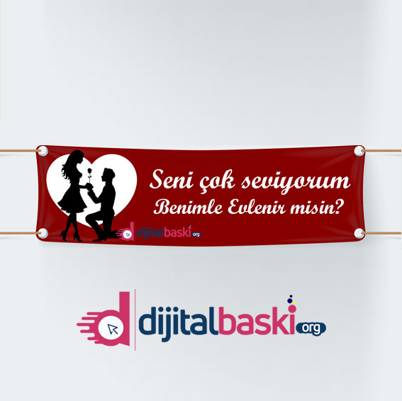 evlilik teklifi pankart
