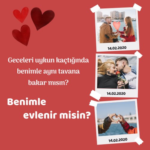 Benimle Evlenir misin pankartı no:4