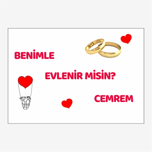 Benimle Evlenir misin pankartı no:1