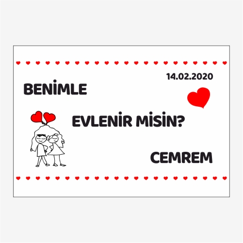 Benimle Evlenir misin pankartı no:2