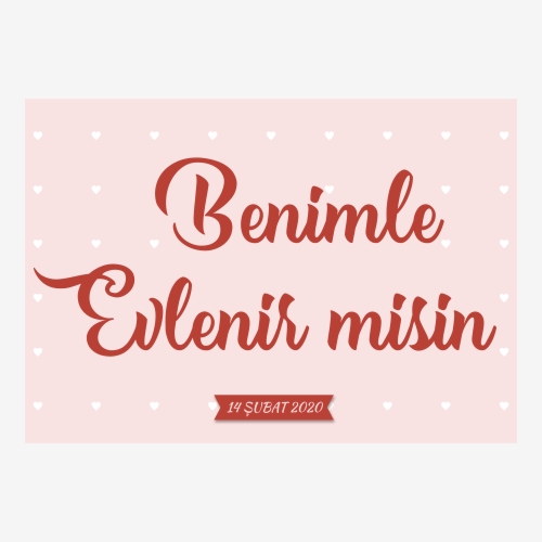 Benimle Evlenir misin pankartı no:7